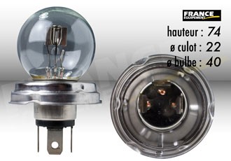 Ampoule Phare P45T 12V-40/45W RING pour Moto-Quad-Scooter