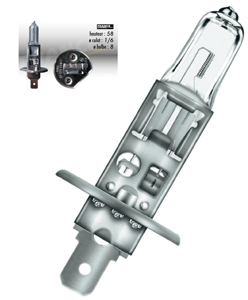 Ampoule H1 12V-55W RING pour Moto-Quad-Scooter
