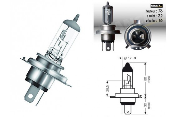Ampoule HS1 12V-35/35W RING pour Moto-Quad-Scooter
