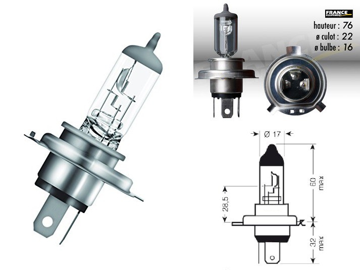 Ampoule HS1 12V-35/35W RING pour Moto-Quad-Scooter