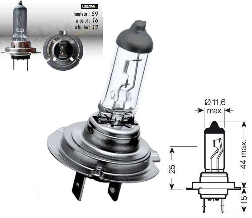 Ampoule H7 12V-55W RING pour Moto-Quad-Scooter