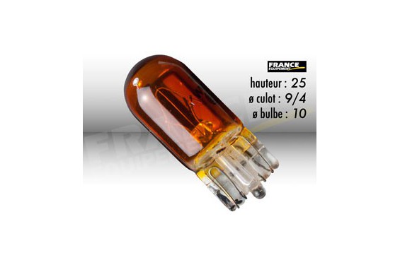 Ampoule Temoin Orange 12V-5W RING pour Moto-Quad-Scooter