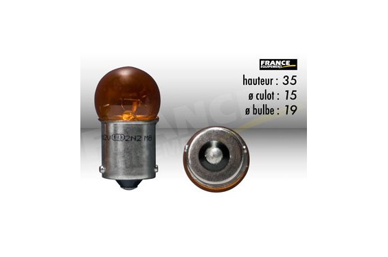 Ampoule Graisseur Clignotant Orange 12V-10W RING pour Moto-Quad-Scooter