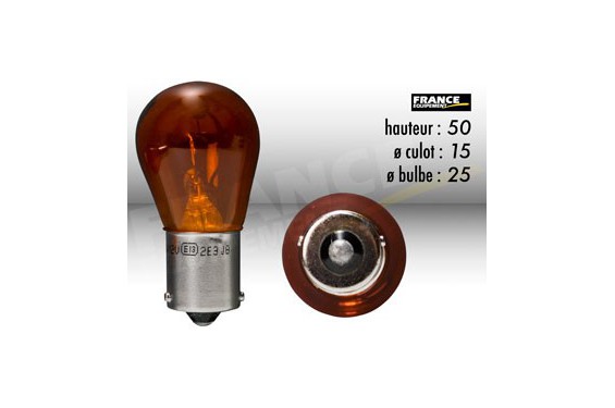 Ampoule Clignotant Orange 12V-21W RING pour Moto-Quad-Scooter