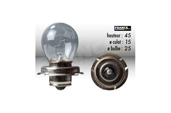 Ampoule Phare 6V-15W RING pour Moto-Quad-Scooter