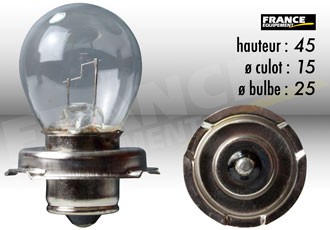 Ampoule Phare 6V-15W RING pour Moto-Quad-Scooter