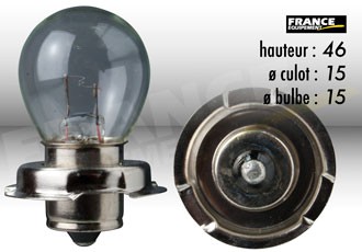 Ampoule Phare 12V-15W RING pour Moto-Quad-Scooter