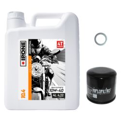 Pack Vidange Suzuki VL 1500 Intruder LC (98-04) - Ipone 10.4 (10W40) + HF138 + Joint 14mm