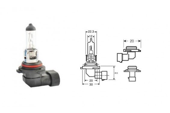 Ampoule HB3 12V-60W RING pour Moto-Quad-Scooter
