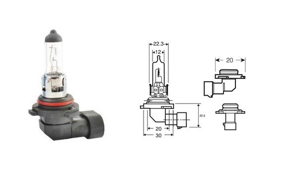 Ampoule HB3 12V-60W RING pour Moto-Quad-Scooter