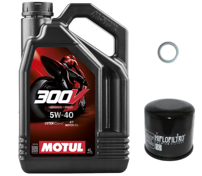 Pack Vidange BMW F 850 GS Adventure (19-23) - Motul 300V 5w40 + HF160 + Joint 24mm