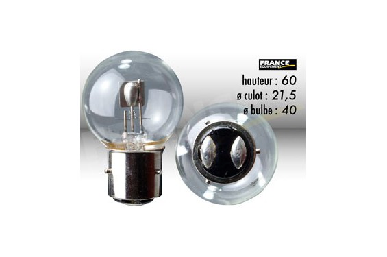 Ampoule Phare BA21D 6V 40/45W RING pour Moto-Quad-Scooter