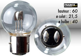 Ampoule Phare BA21D 6V 40/45W RING pour Moto-Quad-Scooter