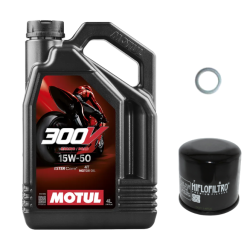Pack Vidange Ducati 1198 S (09-11) - Motul 300V 15w50 + HF153RC + Joint 12mm