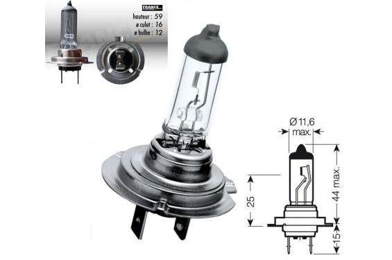 Ampoule H7 12V-55W RING Xenon Max + 100% pour Moto-Quad-Scooter