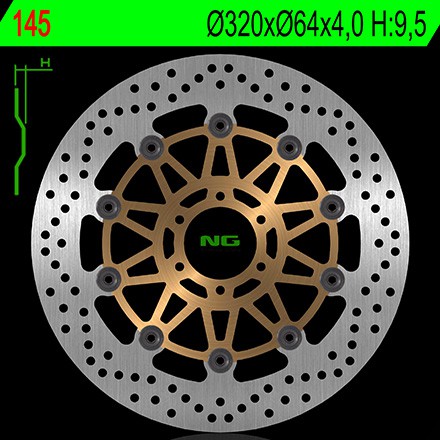 Disque de Frein Moto NG Brake Avant pour Ducati 916 Racing (94-97) 145