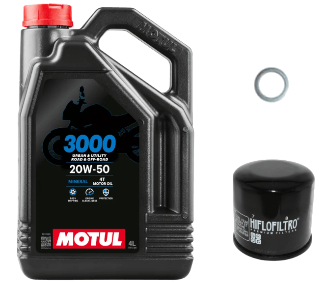 Pack Vidange Harley Davidson Softail Classic (80-98) - Motul 3000 20w50 Minérale + HF170B + Joint O-Ring