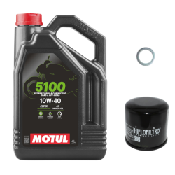 Pack Vidange Kawasaki Z 750 S (05-06) - Motul 5100 10w40 + HF204 + Joint 12mm