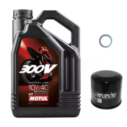 Pack Vidange MV Agusta F4 750 Biposto (00-07) - Motul 300V 10w40 + HF554 + Joint 12mm