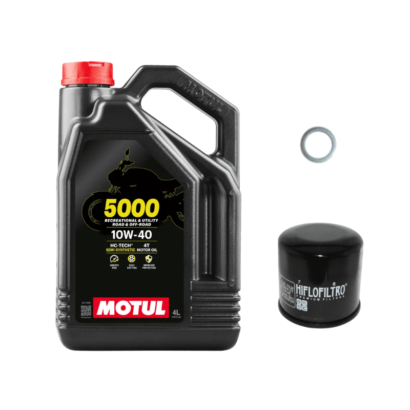Pack Vidange Suzuki GZ 250 Marauder (99-00) - Motul 5000 10w40 + HF136 + Joint 14mm Pack Vidange Suzuki GZ 250 Marauder (99-00) - Motul 5000 10w40 + HF136 + Joint 14mm