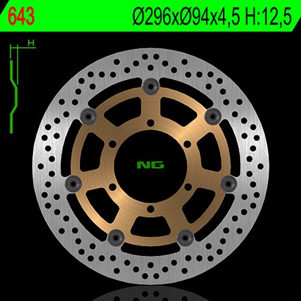 Disque de Frein Moto NG Brake Avant pour Honda CBR600F (01-06) 643
