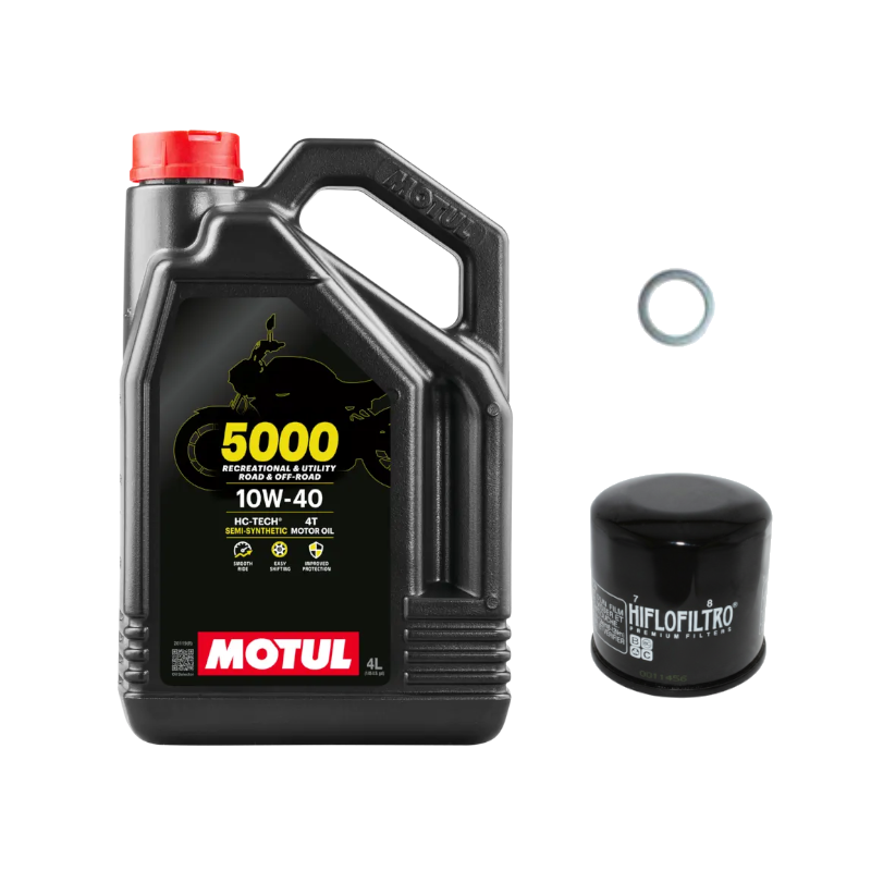 Pack Vidange Yamaha FZR 1000 (87-90) - Motul 5000 10w40 + HF401 + Joint 14mm Pack Vidange Yamaha FZR 1000 (87-90) - Motul 5000 10w40 + HF401 + Joint 14mm