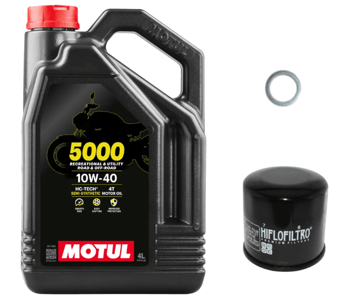 Pack Vidange Yamaha VMX 1200 V-MAX (96-01) - Motul 5000 10w40 + HF303 + Joint 14mm