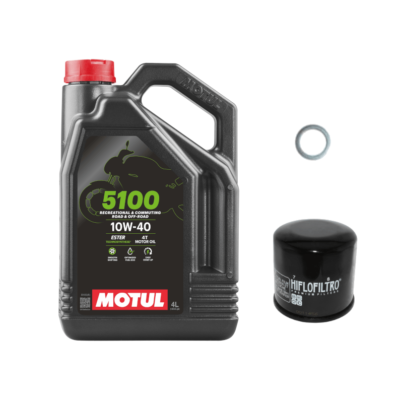 Pack Vidange Yamaha XTZ 750 Supertenere (89-95) - Motul 5100 10w40 + HF145 + Joint 14mm Pack Vidange Yamaha XTZ 750 Supertenere (89-95) - Motul 5100 10w40 + HF145 + Joint 14mm