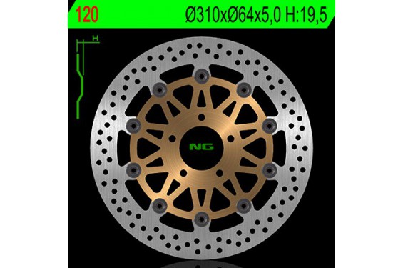 Disque de Frein Avant NG Brake pour Suzuki GS 500 (89-08) 120 Disque de Frein Avant NG Brake pour Suzuki GS 500 (89-08) 120