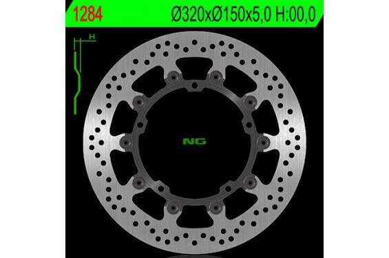 Disque de frein NG Brake avant Triumph 1050 Speed Triple (08-16) 1284 Disque de frein NG Brake avant Triumph 1050 Speed Triple (08-16) 1284