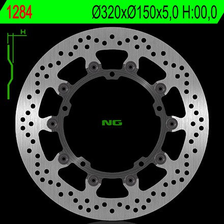 Disque de frein NG Brake avant Triumph 1050 Speed Triple (08-16) 1284