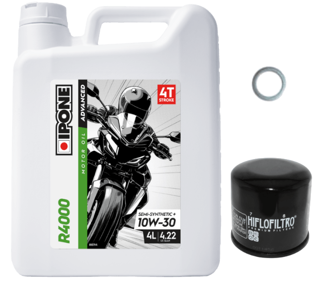 Pack Vidange Honda VFR 1200 X Crosstourer (12-18) - Ipone R4000 10W30 + HF204 + Joint 12mm