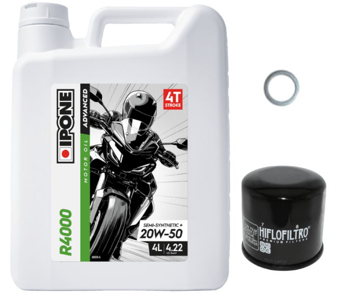 Pack Vidange Harley Davidson FLHTCUTG 1690 TRI Glide Ultra (10-11) - Ipone R4000 20W50 + HF171B + Joint O-ring (1/2")
