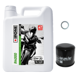 Pack Vidange Honda CB 125 F (15-18) - Ipone R4000 10W30 + HF113 + Joint 12mm