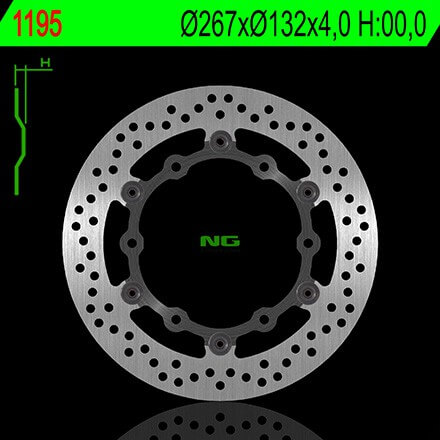 Disque de Frein Moto NG Brake Avant pour Yamaha RD 500 LC (84-88) 1195