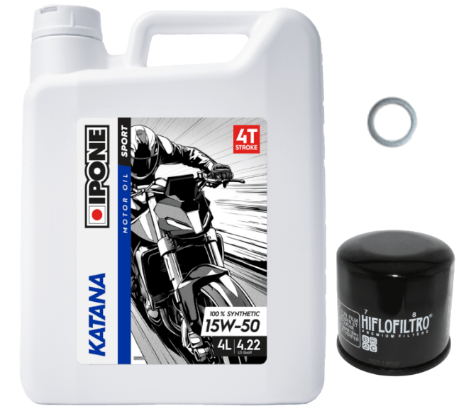 Pack Vidange Ducati Desmosedici RR (2008) - Ipone Katana 15w50 + HF153 + Joint 12mm