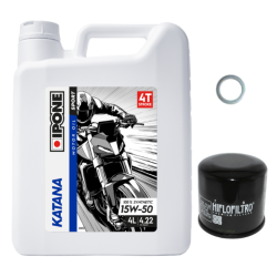 Pack Vidange Ducati Supersport (17-24) - Ipone Katana 15w50 + HF153 + Joint 12mm