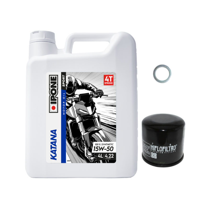 Pack Vidange Ducati Streetfighter V4 (20-24) - Ipone Katana 15w50 + HF159 + Joint 14mm Pack Vidange Ducati Streetfighter V4 (20-24) - Ipone Katana 15w50 + HF159 + Joint 14mm