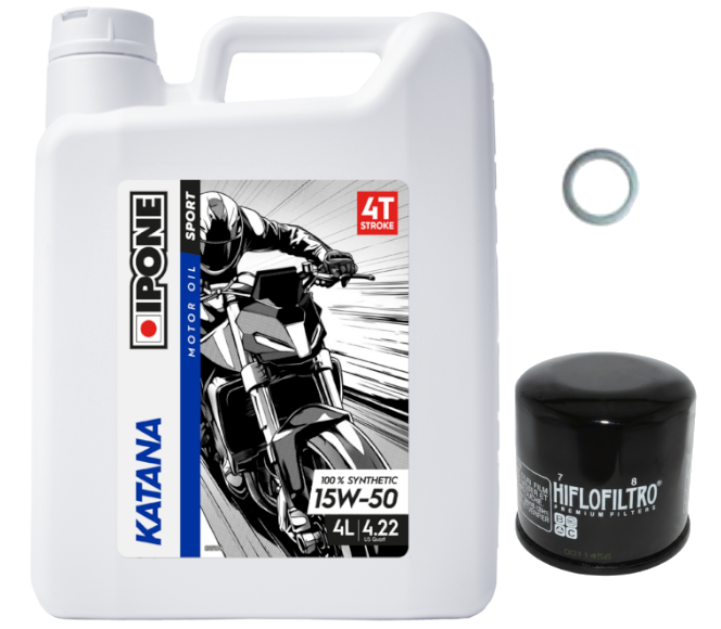 Pack Vidange Ducati Streetfighter V4 S (20-24) - Ipone Katana 15w50 + HF159 + Joint 14mm