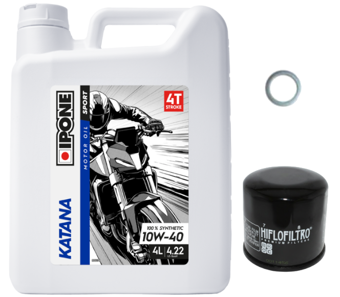 Pack Vidange Triumph Speed Triple 1200 RS (21-25) - Ipone Katana 10w40 + HF204 + Joint 14mm