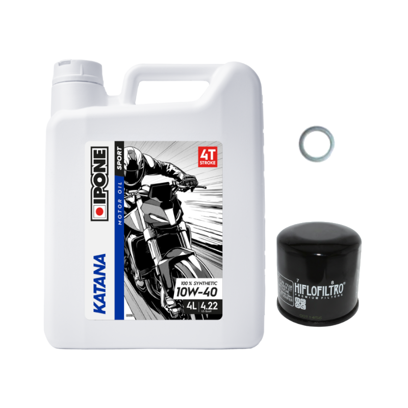 Pack Vidange Suzuki GSX 1400 (02-07) - Ipone Katana 10w40 + HF138 + Joint 14mm Pack Vidange Suzuki GSX 1400 (02-07) - Ipone Katana 10w40 + HF138 + Joint 14mm