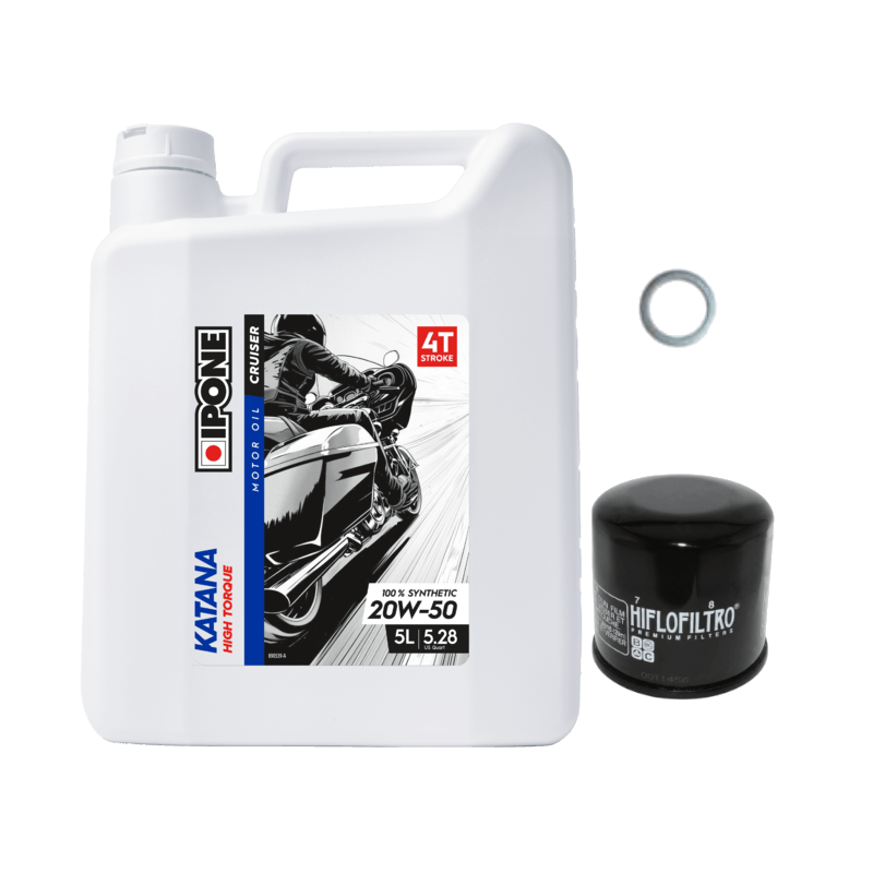 Pack Vidange Harley Davidson Fat Boy (00-07) - Ipone Katana High Torque 20w50 + HF171B + Joint O-ring Pack Vidange Harley Davidson Fat Boy (00-07) - Ipone Katana High Torque 20w50 + HF171B + Joint O-ring