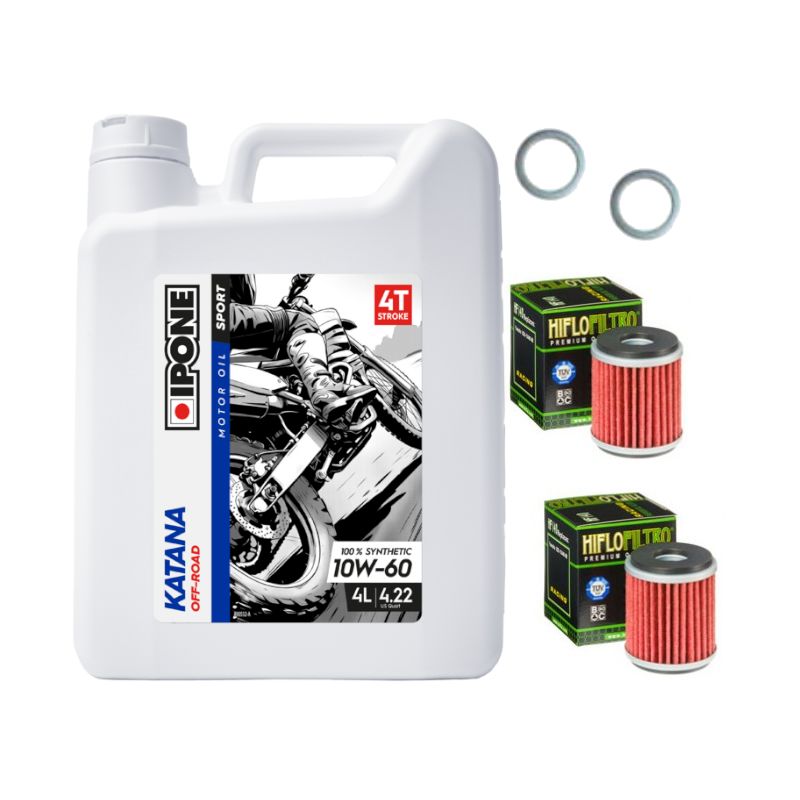 Pack Vidange Husqvarna TE 250 I.E 4T (08-09) - Ipone Katana Off-Road 10W60 + 2xHF563 + 2xJoint 12mm Pack Vidange Husqvarna TE 250 I.E 4T (08-09) - Ipone Katana Off-Road 10W60 + 2xHF563 + 2xJoint 12mm