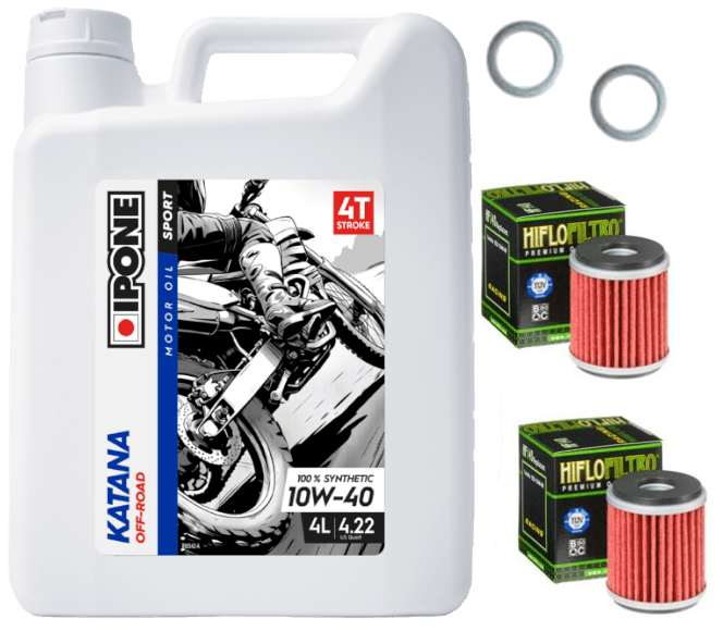 Pack Vidange Yamaha YZ 450 F (09-26) - Ipone Katana Off-Road 10W40 + 2xHF140 + 2xJoint 12mm