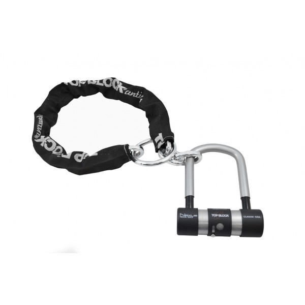 Antivol Moto Top Block Nexus 104/120 + Chaîne Lasso 120cm SRA, NF, FFMC