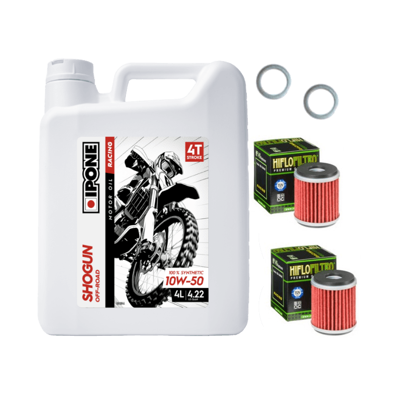 Pack Vidange TM Racing EN 250 4T FI ES (2020) - Ipone Shogun Off-Road 10W50 + 2xHF141 + 2xJoint 12mm Pack Vidange TM Racing EN 250 4T FI ES (2020) - Ipone Shogun Off-Road 10W50 + 2xHF141 + 2xJoint 12mm