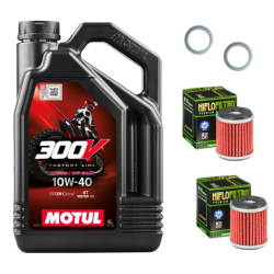 Pack Vidange Honda CRF 250 RX Enduro (19-26) - Motul 300V Off-Road 10W40 + 2xHF116 + 2xJoint 10mm