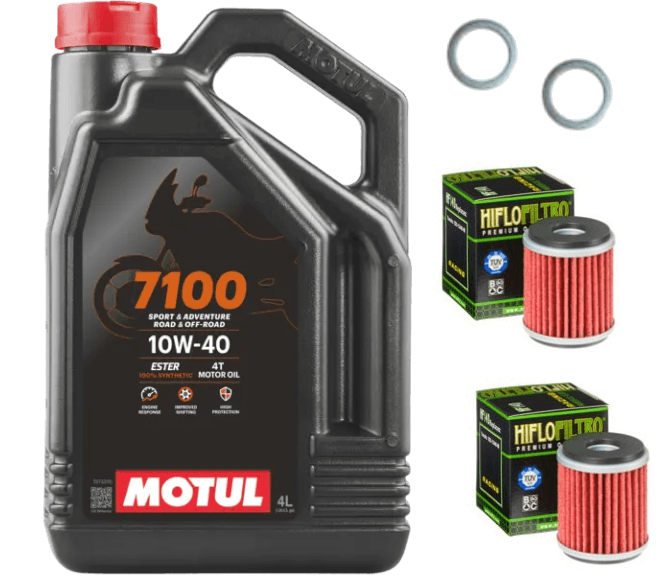 Pack Vidange Yamaha YZ 426 F (00-02) - Motul 7100 10W40 + 2xHF142 + 2xJoint 12mm