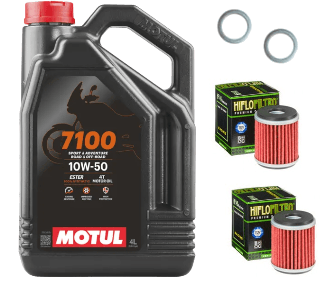 Pack Vidange KTM 350 SX-F (11-24) - Motul 7100 10W50 + 2xHF652 + 2xJoint 12mm