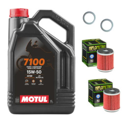 Pack Vidange Husaberg FE 350 (2013) - Motul 7100 15W50 + 2xHF652 + 2xJoint 12mm
